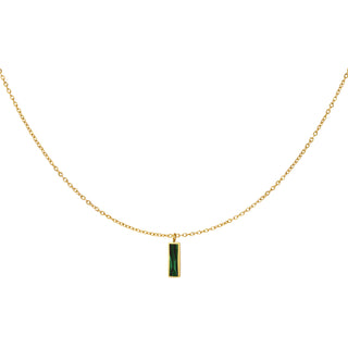 Kaufen gold Yehwang Halskette Grüner Stein