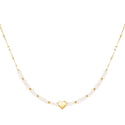 Yehwang Necklace Pearls Heart