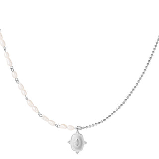 Kaufen silber Yehwang Halskette Perlen Charm Gold