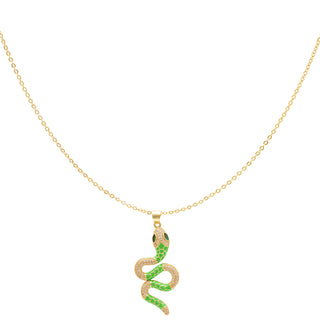 Koop green Bijoutheek Necklace Snake Orange