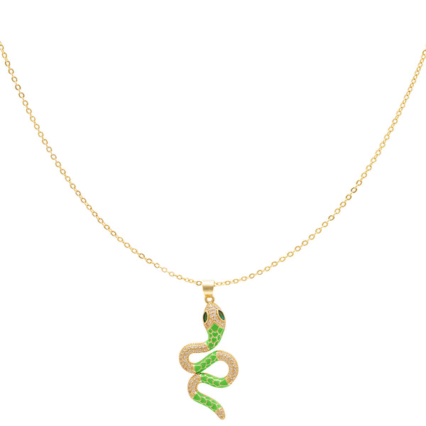 Bijoutheek Necklace Snake Orange