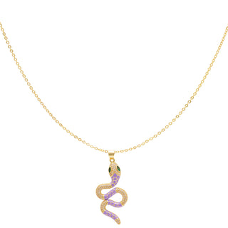 Koop purple Bijoutheek Necklace Snake Orange