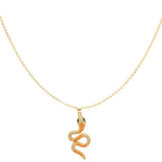 Koop orange Bijoutheek Necklace Snake Orange