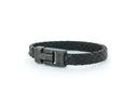 JOSH Silver colored/black bracelet 24964-BRA-BLACK (LENGTH: 21.5-23.5CM)