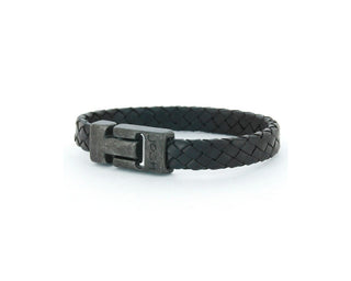 Kaufen schwarz JOSH Silberfarbenes/schwarzes Armband 24964-BRA-BLACK (LÄNGE: 21,5–23,5 cm)