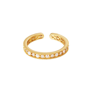 Koop goud Yehwang Ring Zirkonia Stenen (One Size)