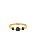 Bijoutheek Ring (Jewelry) steel three beads