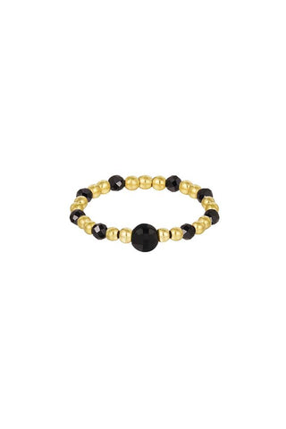 Kopen zwart Bijoutheek Ring (Sieraad) Multi beads