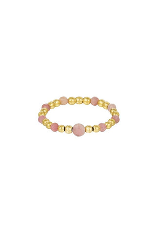 Kopen roze Bijoutheek Ring (Sieraad) Multi beads