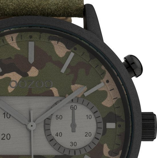 Oozoo Heren Horloge-C10068 Army groen (51mm)