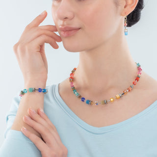 Coeur de Lion Geocube Ketting Iconic Classic Multicolour Gold