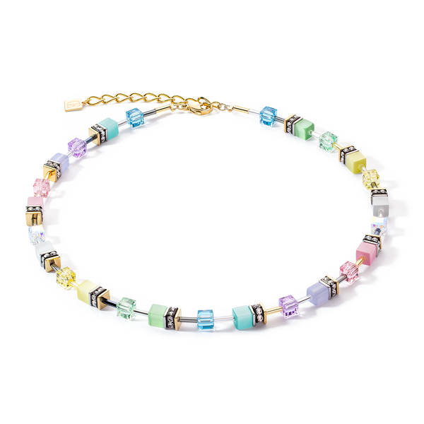 Coeur de Lion Geocube-Halskette, ikonisches, sanftes Mehrfarben