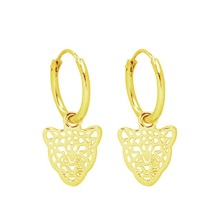 Yehwang Earring leopard head gold