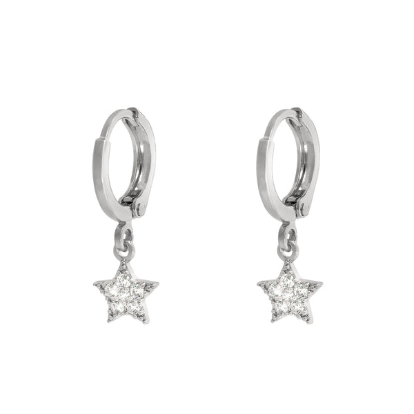 Yehwang Earring star crystal silver