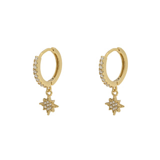 Yehwang Earring morningstar gold crystal 0287920-108