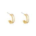 Yehwang Earring ring crystal gold