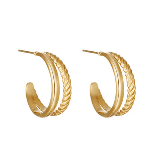 Yehwang earring double hoop