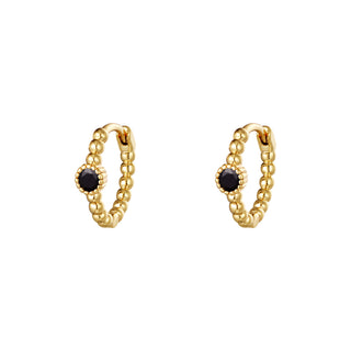 Koop gold Bijoutheek Earrings Balls Round Stone 0288766