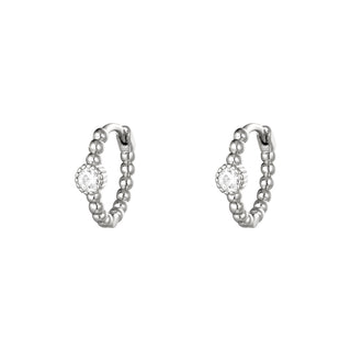 Koop silver Bijoutheek Earrings Balls Round Stone 0288766