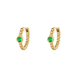 Koop green Bijoutheek Earrings Balls Round Stone 0288766