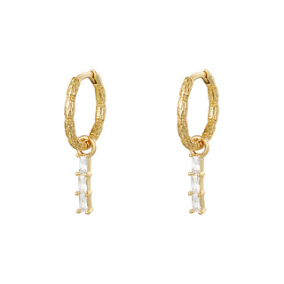 Koop gold Yehwang Earrings Earring Bamboo Zirconia