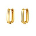 Yehwang Earrings Square Hoop Gold