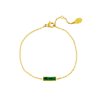 Yehwang Bracelet Green Stone Gold