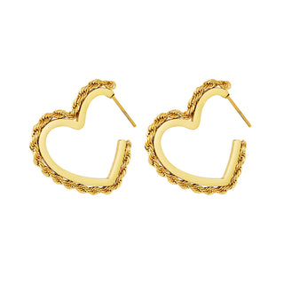 Kaufen gold Yehwang Ohrring Herz gedrehte Halskette
