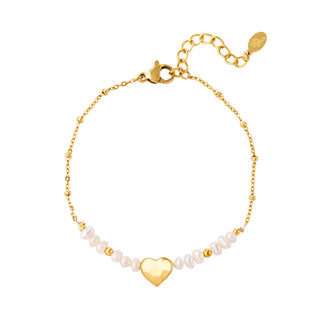 Koop gold Yehwang Bracelet Pearls Heart