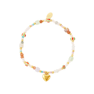 Koop gray Yehwang Bracelet bracelet beads gold heart