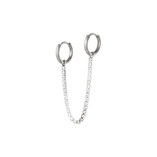 Koop silver Yehwang Earrings Necklace White Stones