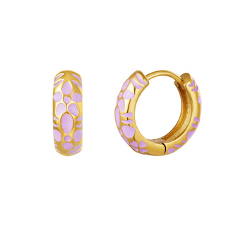 Koop purple Bijoutheek Earrings Flowers Gold