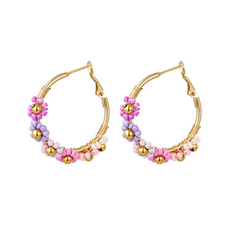 Koop pink Yehwang Earring Flowers