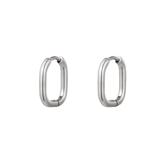 Koop silver Bijoutheek Earrings Square Hoop Small