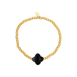 Koop black Bijoutheek Bracelet (jewelry) Elastic Clover