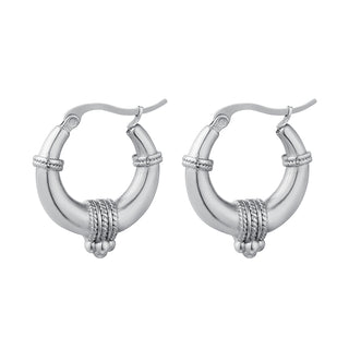 Bijoutheek Earrings Bali Hoop Rope Large