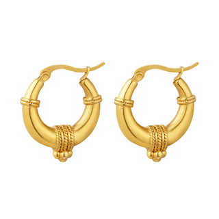 Koop gold Bijoutheek Earrings Bali Hoop Rope Large