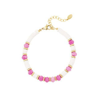 Koop pink Bijoutheek Bracelet (jewelry) Discs And Beads