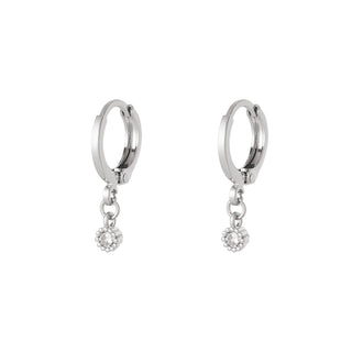 Bijoutheek Earrings Zirconia Crystal (10,12,15MM)