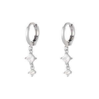 Koop silver Bijoutheek Earrings 2 Stones