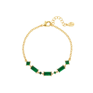Kopen groen Bijoutheek Armband (sieraad) baguet - Sparkle collectie