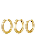 Bijoutheek Earrings three rings set (0.3mm)