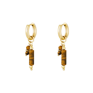 Koop brown Bijoutheek Earrings Stones And Charms