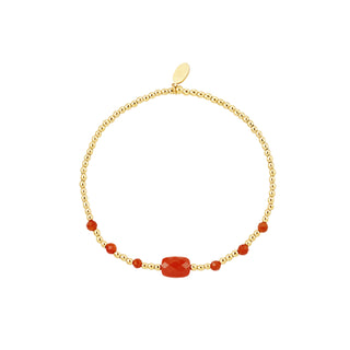 Kaufen orange Bijoutheek-Armband (Schmuck) aus Stahl und Perlen
