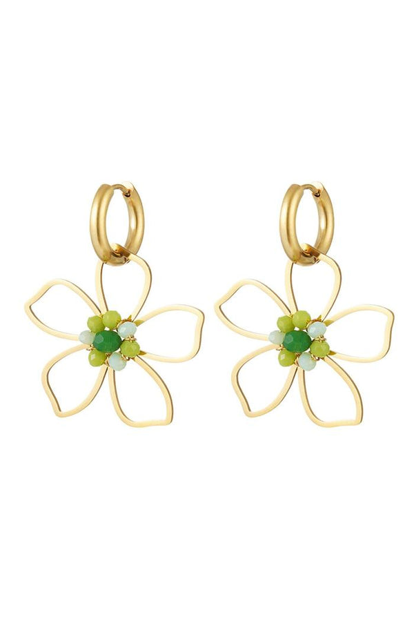 Bijoutheek Earrings Flower Beads