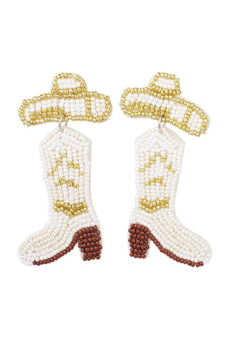 Koop white Bijoutheek Ear Studs Boots And Hat Beads