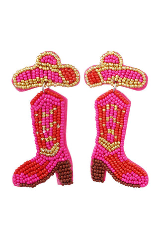 Koop fuchsia Bijoutheek Ear Studs Boots And Hat Beads