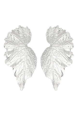 Koop silver Bijoutheek Ear Studs Leaf Veins