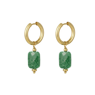 Koop green Bijoutheek Earrings Square Stone