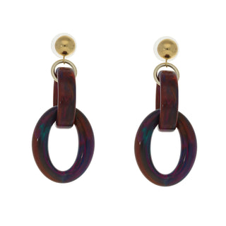Koop purple Camps &amp; Camps Earrings Bold Round Chunky Chain